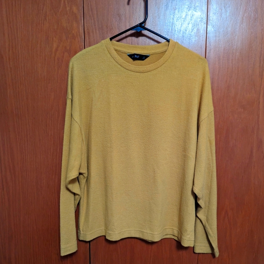F&F Mustard Yellow Long Sleeve Top/Sweater Size 4